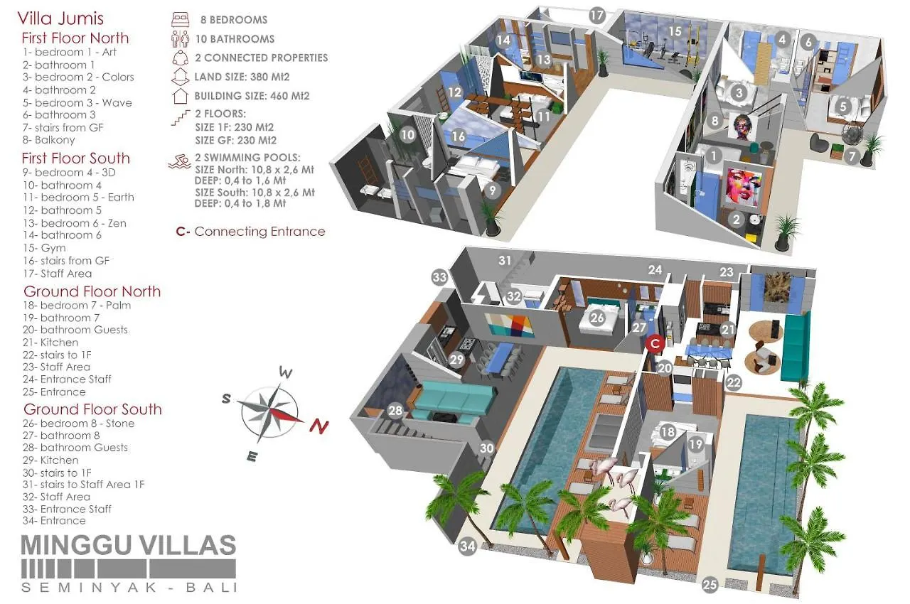8Br Villa Jumis - Minggu Villas Seminyak 0*,